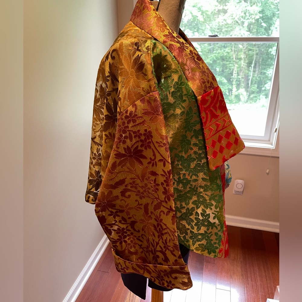 Multi Colored Cropped Evening Jacket - image 4